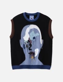 KidSuper - Reverse Knit Patchwork Face Vest HBX - Globally Curated Fashion and Lifestyle by Hypebeast at HBX
